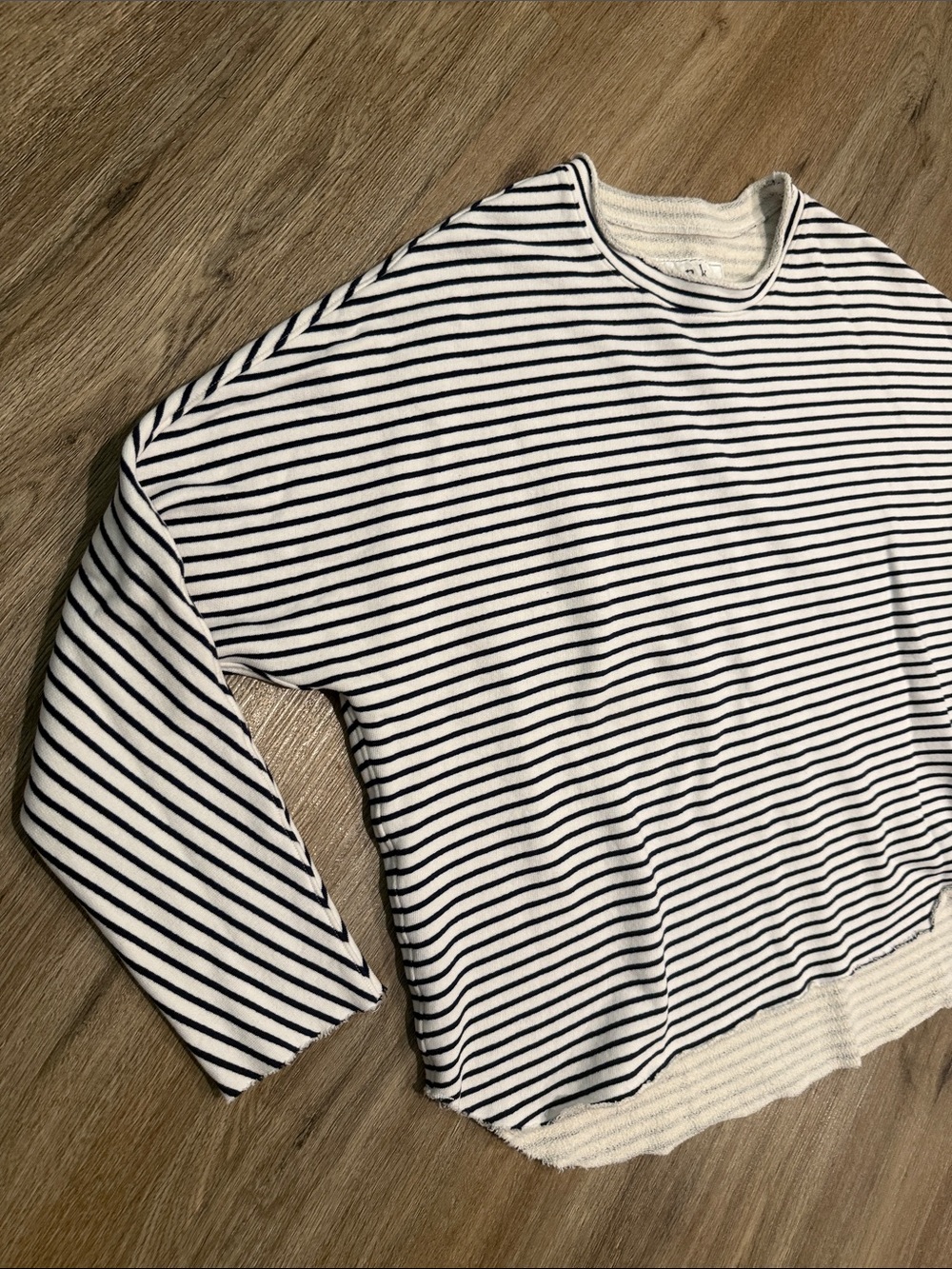Frank & Eileen Navy and White Striped Roll Neck Long-Sleeve Pullover - Picture 4 of 11
